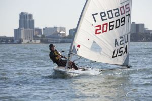 Sailing while wearing a properly fitting life vest in the Sand Key inlet in Clearwater Beach.