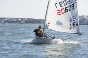 Sailing while wearing a properly fitting life vest in the Sand Key inlet in Clearwater Beach.