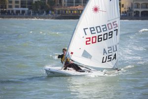 Sailing while wearing a properly fitting life vest in the Sand Key inlet in Clearwater Beach.