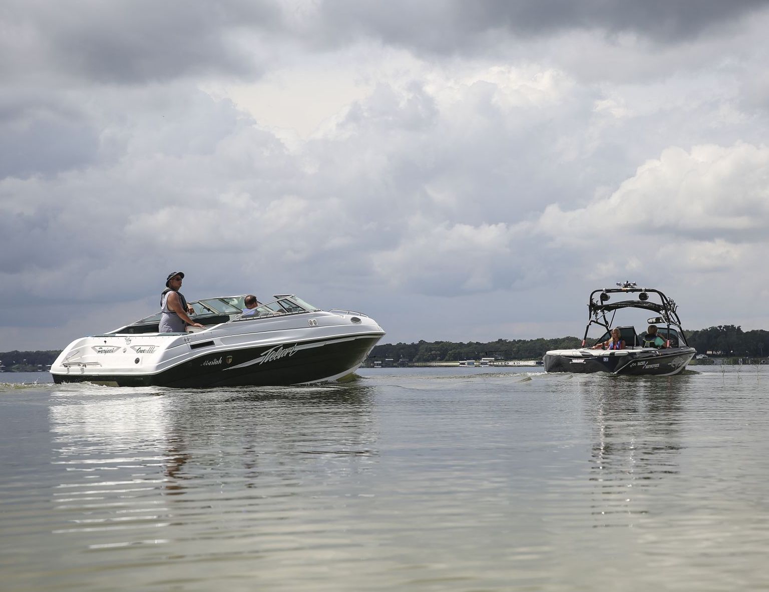 Photos Boater Towing Another Boat Water Sports Foundation